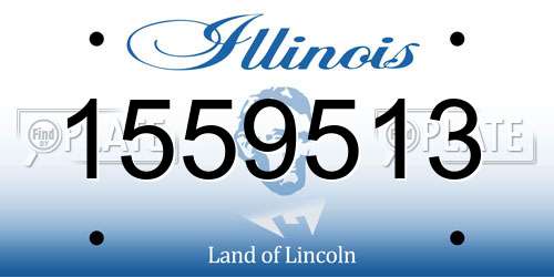 1559513 Illinois License Plate