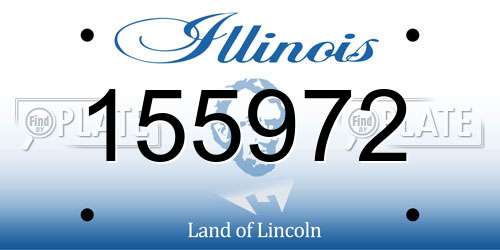 155972 Illinois License Plate