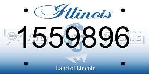 1559896 Illinois License Plate