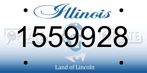 1559928 Illinois License Plate