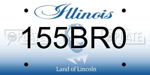 155BR0 Illinois License Plate