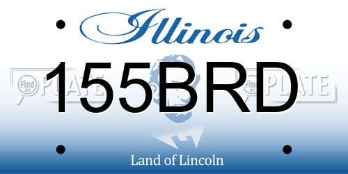 155BRD Illinois License Plate