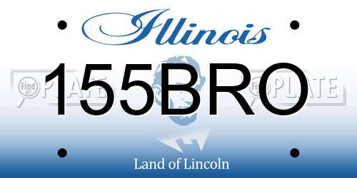 155BRO Illinois License Plate