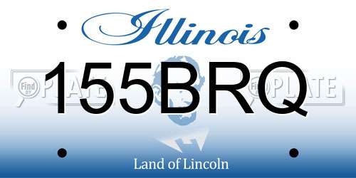 155BRQ Illinois License Plate