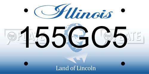 155GC5 Illinois License Plate