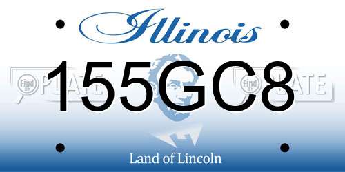 155GC8 Illinois License Plate
