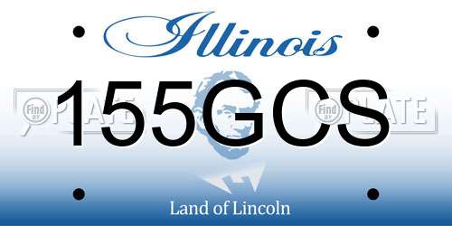 155GCS Illinois License Plate