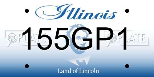 155GP1 Illinois License Plate