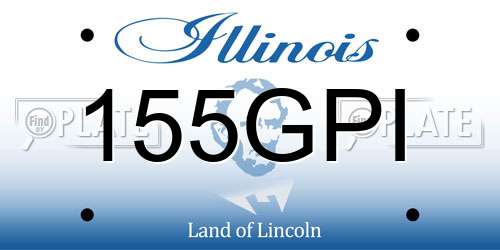 155GPI Illinois License Plate