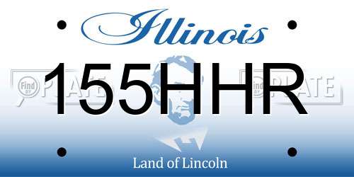 155HHR Illinois License Plate