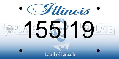 155I19 Illinois License Plate