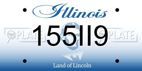 155II9 Illinois License Plate
