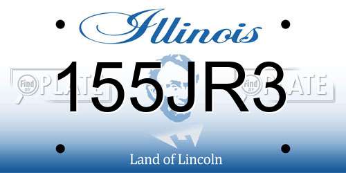 155JR3 Illinois License Plate