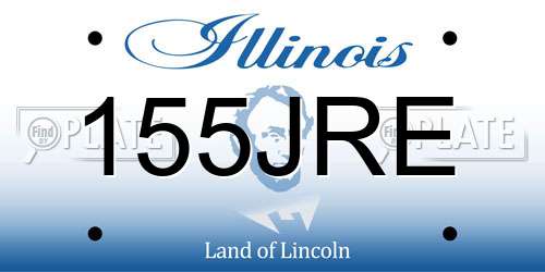 155JRE Illinois License Plate