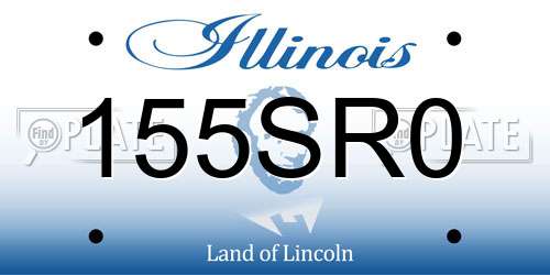 155SR0 Illinois License Plate