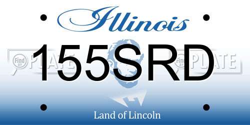155SRD Illinois License Plate