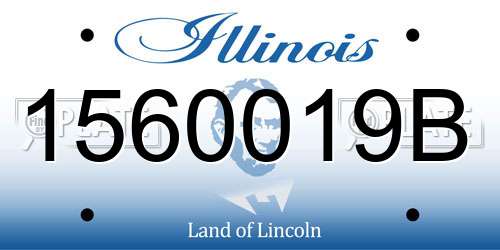 1560019B Illinois License Plate