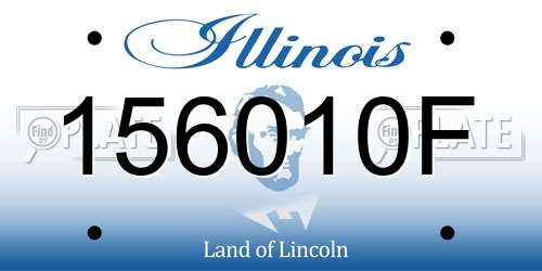 156010F Illinois License Plate