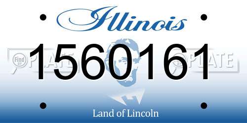 1560161 Illinois License Plate