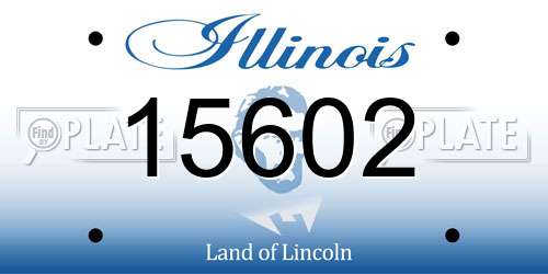15602 Illinois License Plate