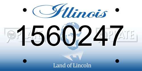 1560247 Illinois License Plate