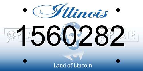 1560282 Illinois License Plate