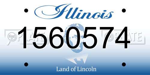 1560574 Illinois License Plate