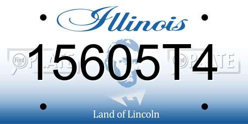 15605T4 Illinois License Plate
