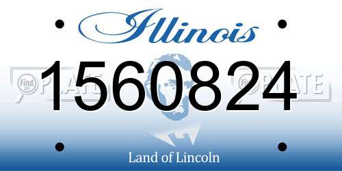 1560824 Illinois License Plate