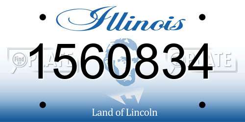 1560834 Illinois License Plate