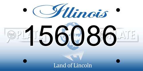 156086 Illinois License Plate