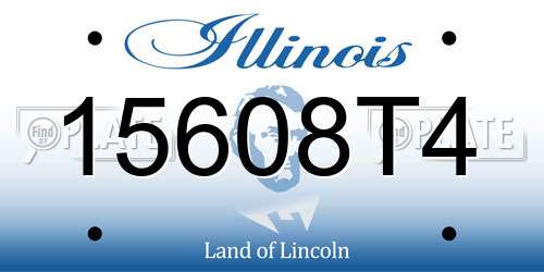15608T4 Illinois License Plate