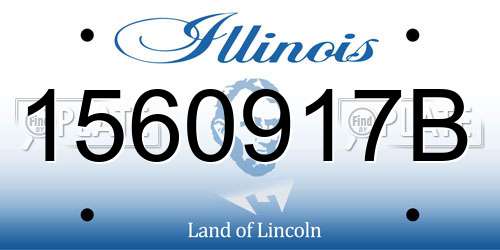 1560917B Illinois License Plate