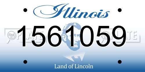 1561059 Illinois License Plate