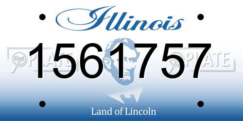 1561757 Illinois License Plate