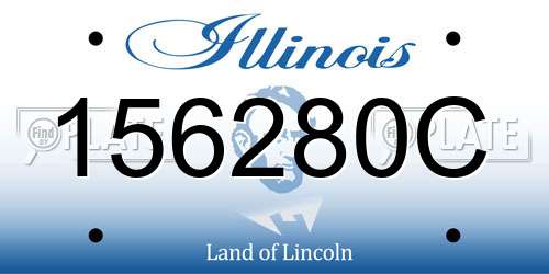 156280C Illinois License Plate