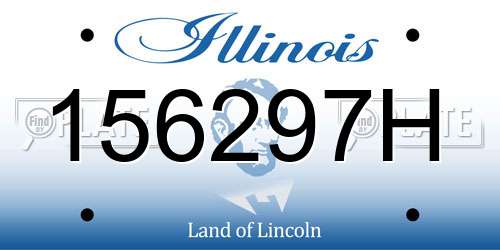 156297H Illinois License Plate