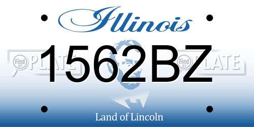 1562BZ Illinois License Plate