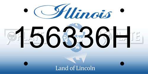 156336H Illinois License Plate
