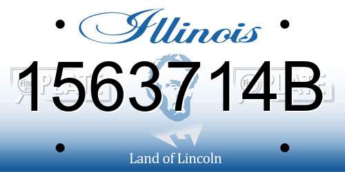 1563714B Illinois License Plate