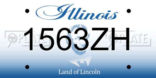 1563ZH Illinois License Plate