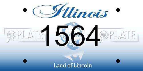 1564 Illinois License Plate