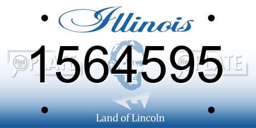 1564595 Illinois License Plate