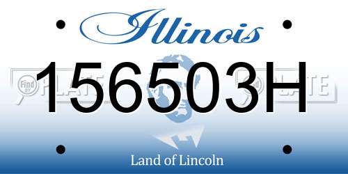 156503H Illinois License Plate