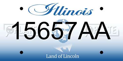 15657AA Illinois License Plate
