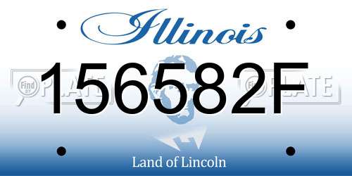 156582F Illinois License Plate