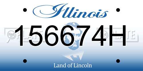 156674H Illinois License Plate