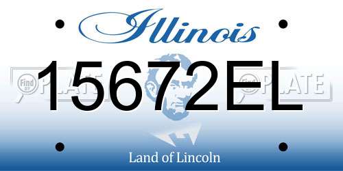 15672EL Illinois License Plate