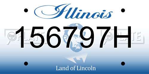 156797H Illinois License Plate