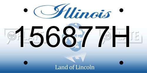156877H Illinois License Plate